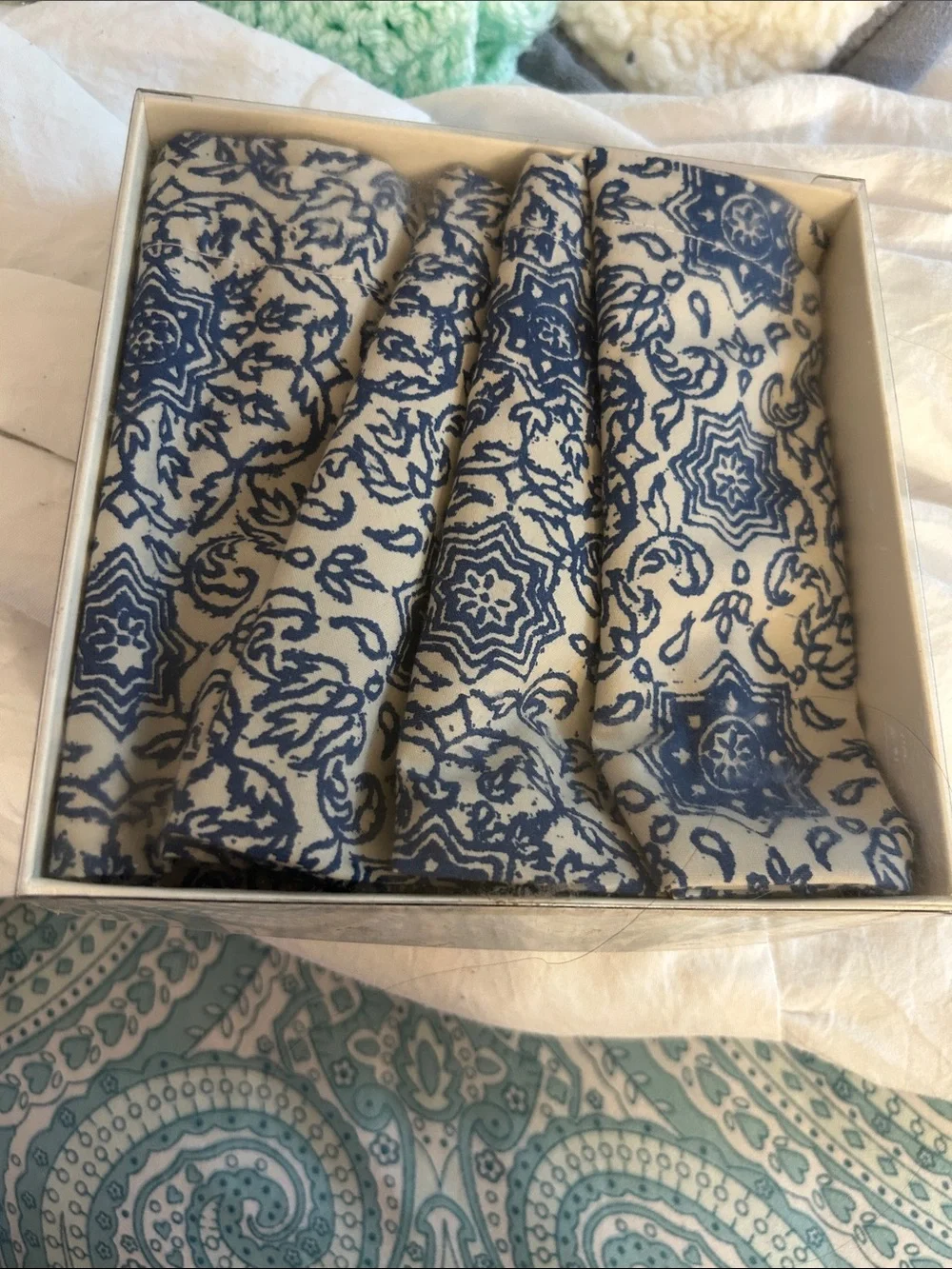 Pottery Barn Kristine Cocktail Napkins Never Used in Box